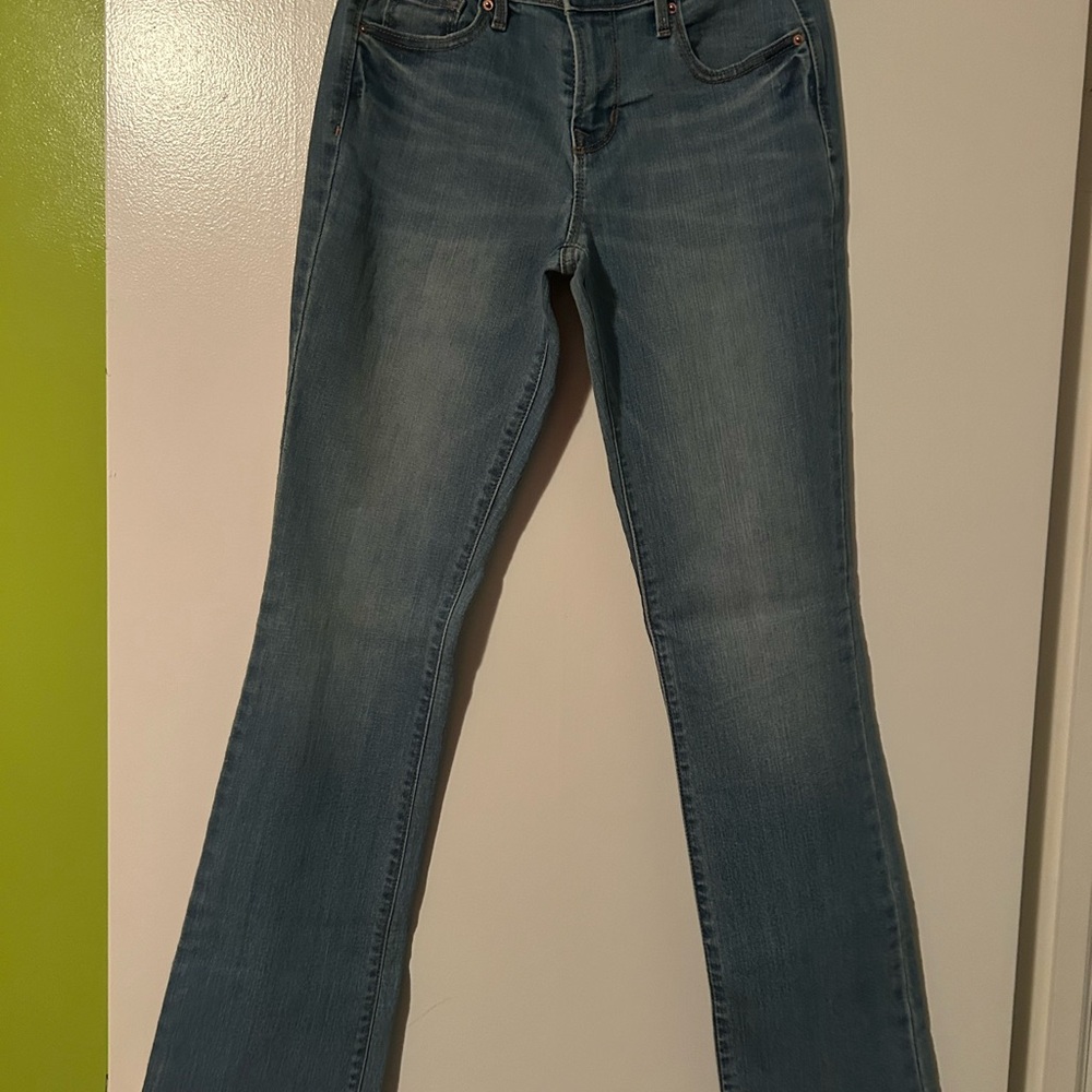 Old Navy Curvy Blue Boot Cut Jeans with Classic Style